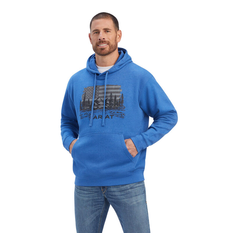 Sudaderas Ariat Land Of The Free Azules Hombre - Chile 017-UJYZGA